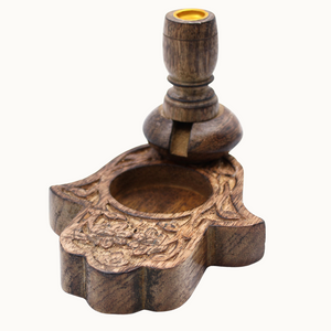 Hamsa Mango Wood Backflow Burner