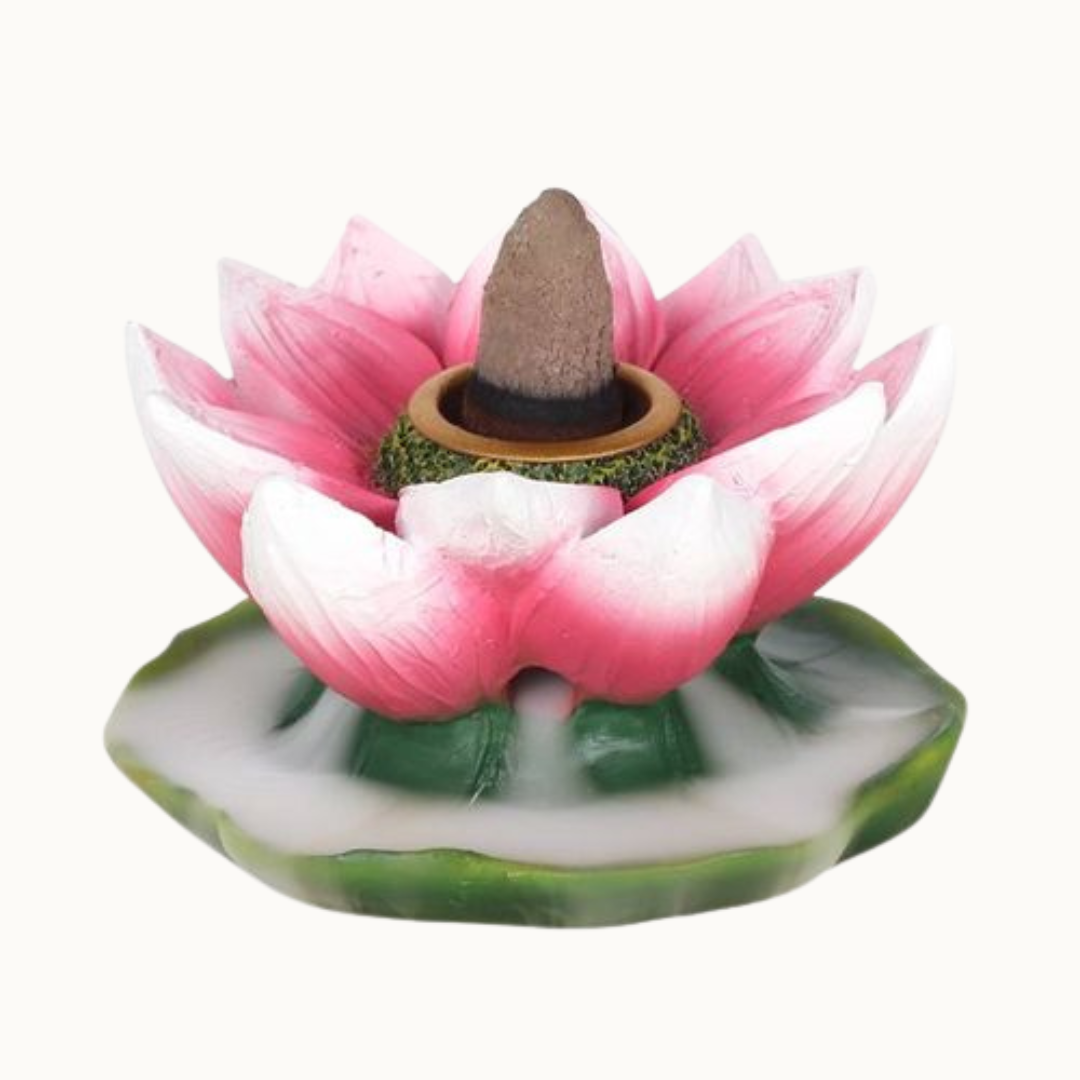 Coloured Lotus Backflow Incense Burner