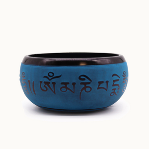 Blue Five Buddha Mantra Singing Bowl 16cm