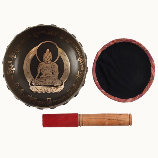 Large Buddha Singing Bowl Set 14cm