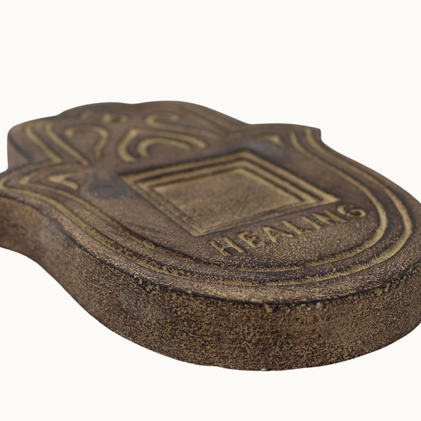 Hand Incense Plate | Antique Stoneware Design