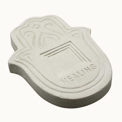 Hand Incense Plate | White Stoneware Design