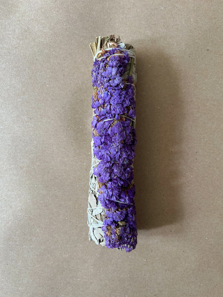 White Sage & Purple Sinuata Flowers
