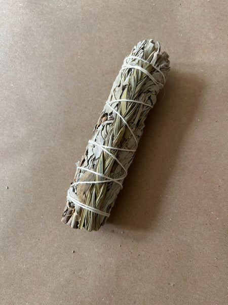 White Sage & Sweetgrass Smudge Stick