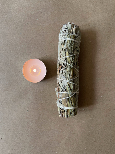 White Sage & Sweetgrass Smudge Stick