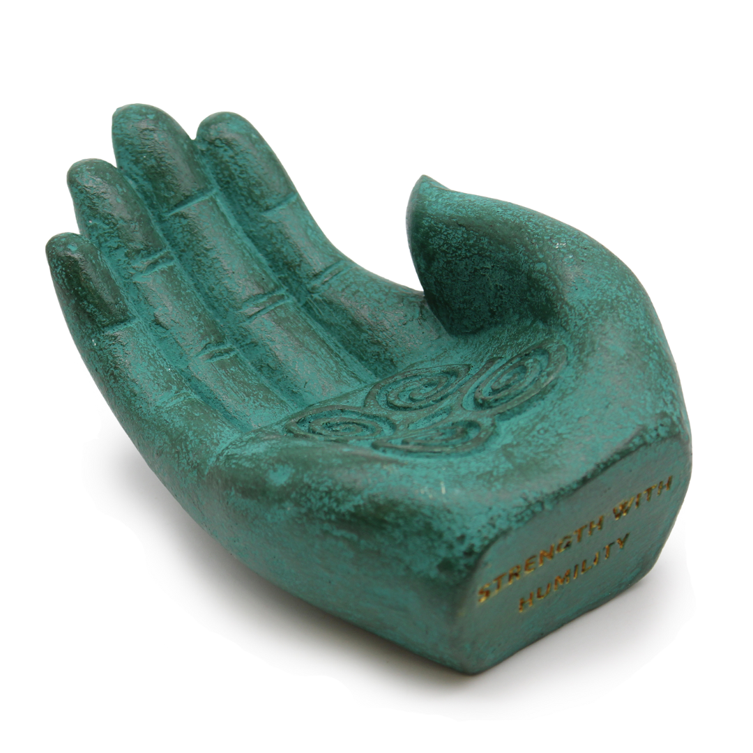 Hand Incense Burner | Stoneware | Strength (Green)