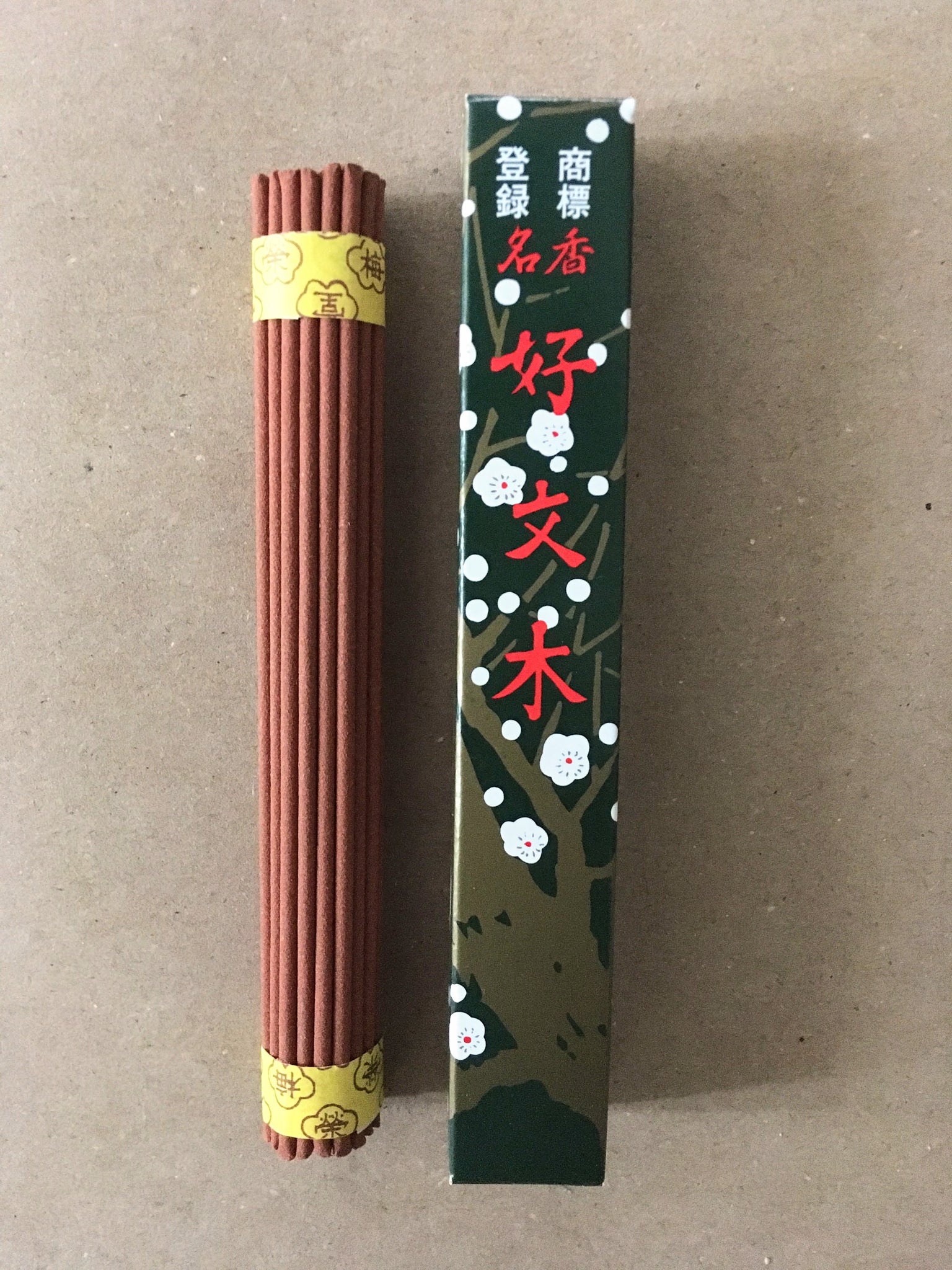Original Kobunboku Incense (plum blossom), 25 sticks | Baieido