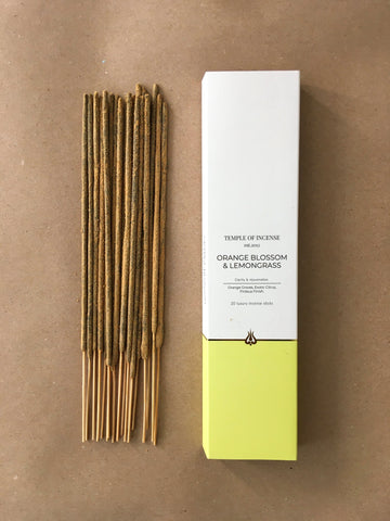 Orange Blossom & Lemongrass | Incense Sticks by Temple of Incense